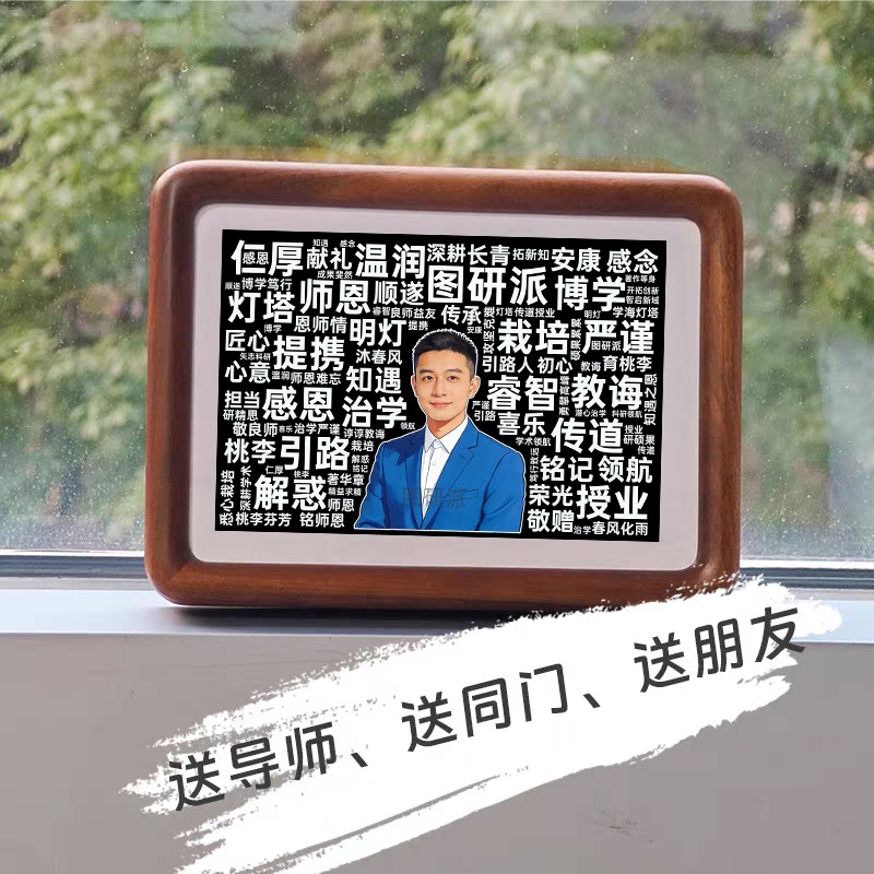 论文词云图定制人物导师纪念礼物创意礼物按需求Python数据分析
