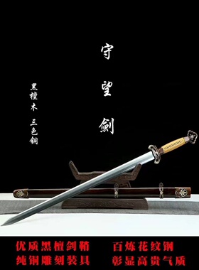 龙泉刀剑唐横刀花纹钢刀剑古风汉剑冷兵器唐剑秦王剑守望剑未开刃