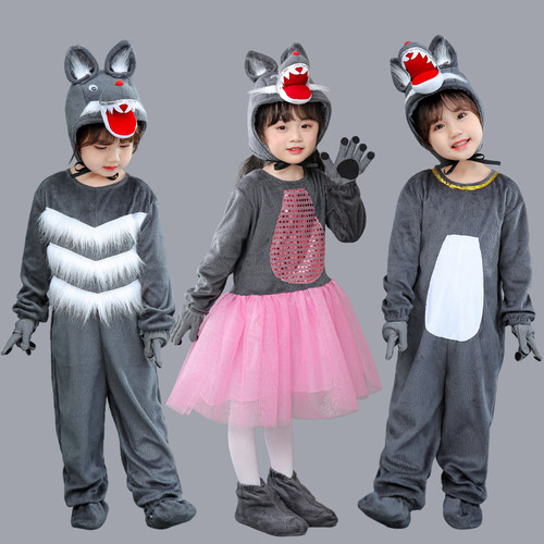 大灰狼演出服动物表演服