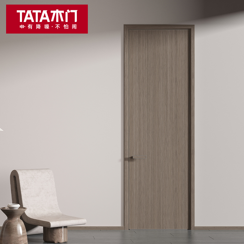 TATA木门定制简约平开门卧室门卫生间门室内木门折叠门厨卫门@001