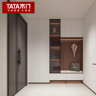 TATA木门全屋定制衣帽间衣柜玄关柜入户柜鞋柜家用柜子午后系列1