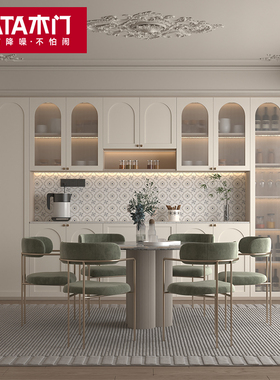 TATA木门定制简约组合柜柜玄关入户鞋柜电视柜装饰柜酒柜柜门Y001