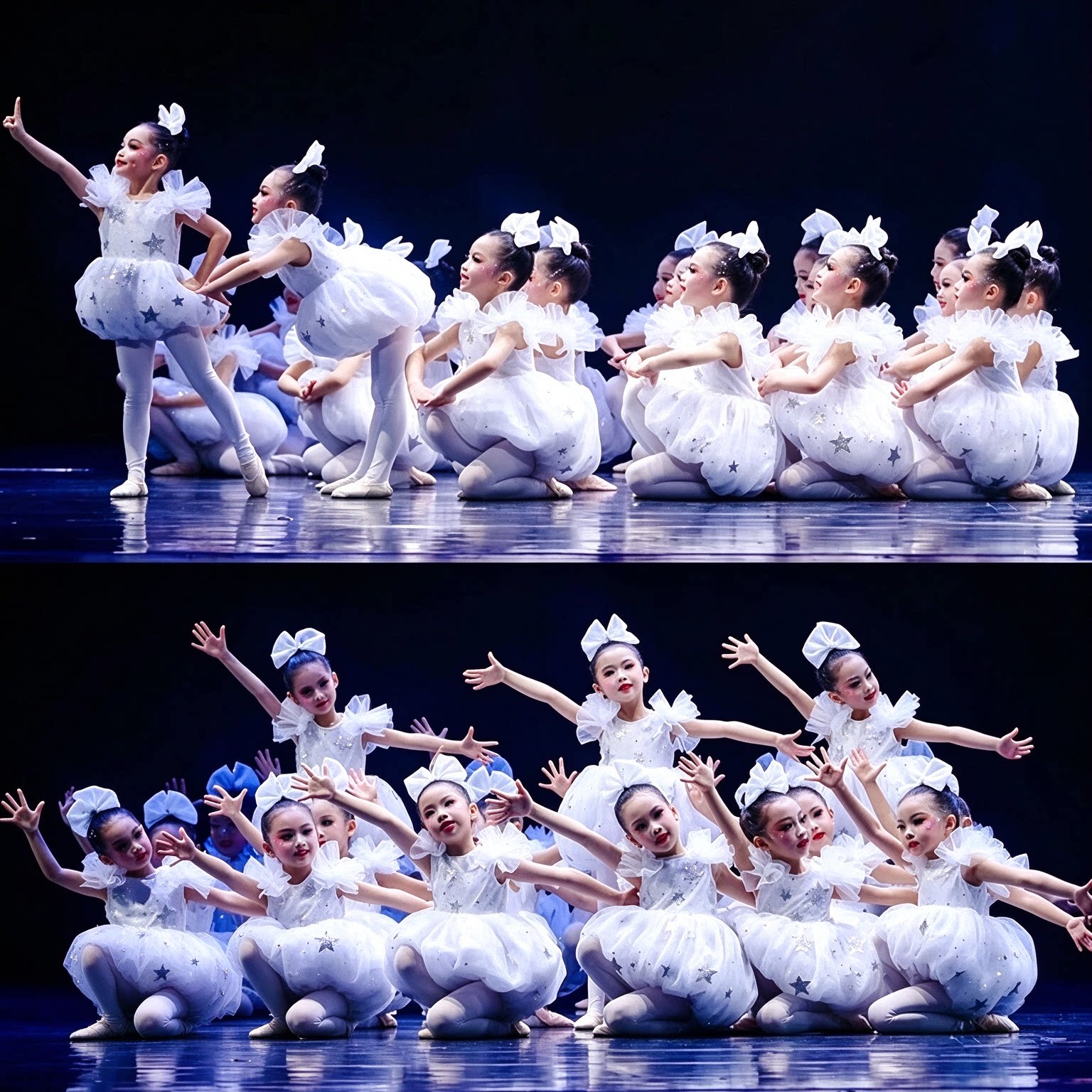 儿童蓬蓬裙数星星的孩子演出服幼儿园纱裙公主裙女童舞蹈表演服装