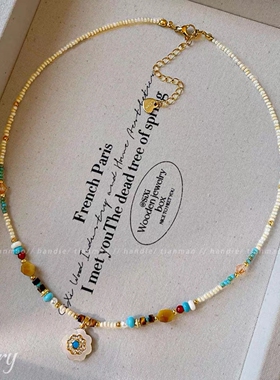 Fairy饰界  波西米亚风2026春夏款新中式高级感吊坠锁骨链