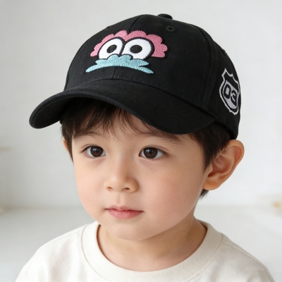 儿童春秋卡通刺绣防晒棒球帽