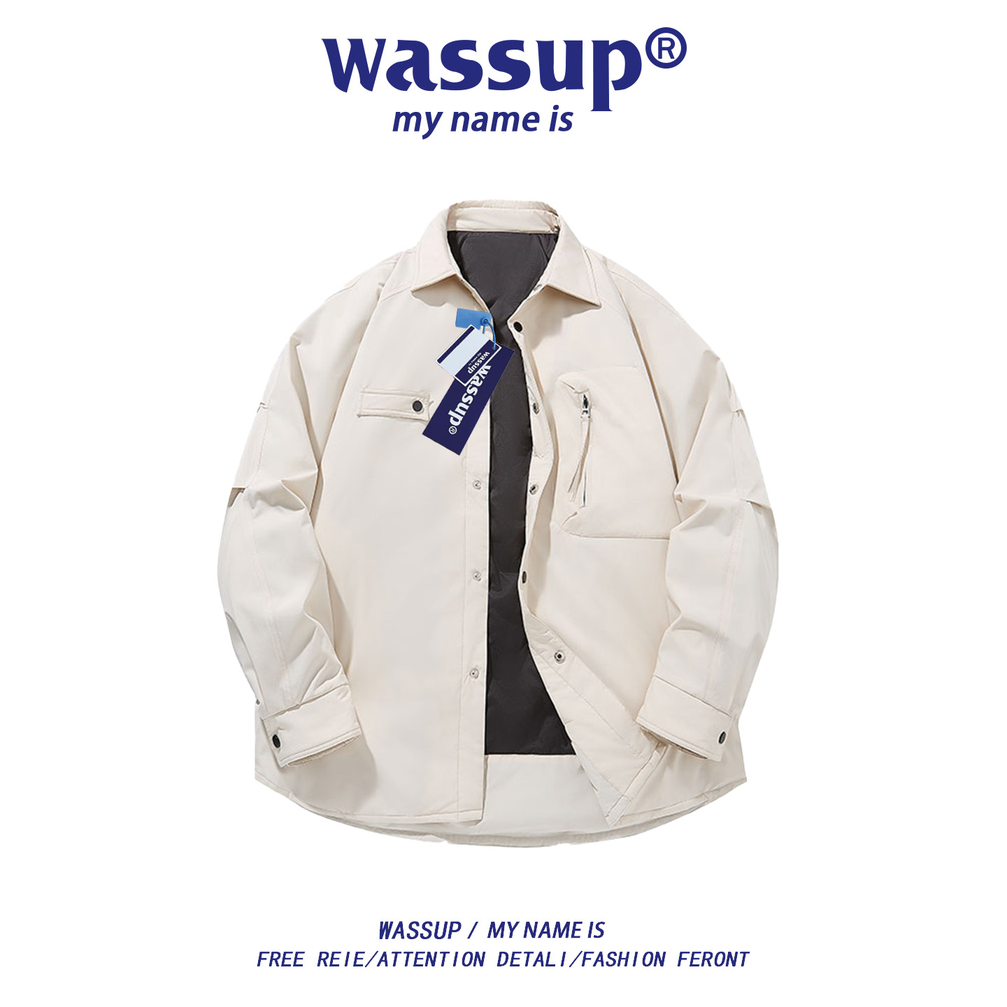 wassup2025新款高级男士翻领衬衫