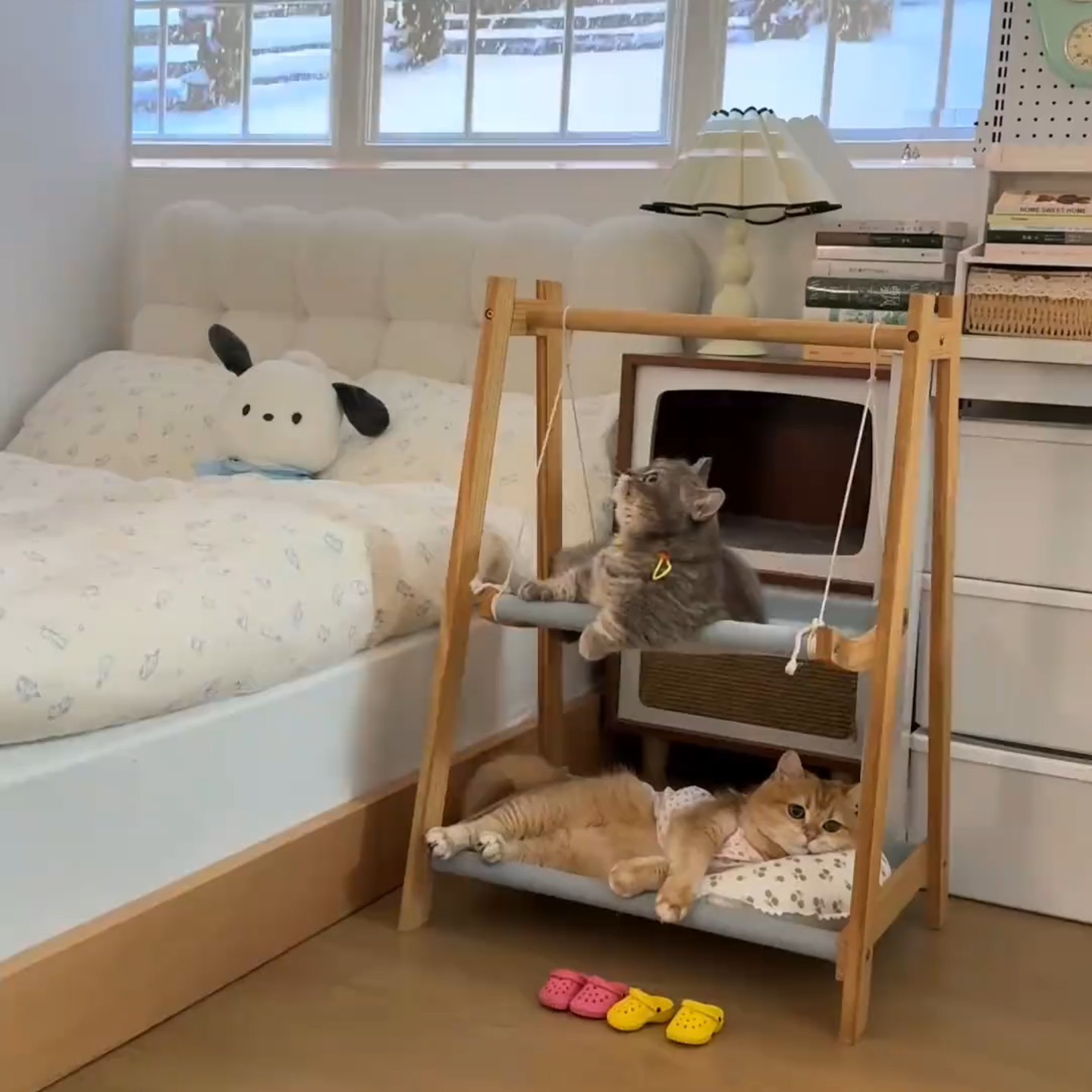 猫咪双层猫窝吊椅舒适摇篮小床秋千吊床实木四季通用猫咪玩具猫床,宠物/宠物食品及用品,猫笼子/猫别墅,淘宝优惠券,粉丝福利购,淘宝优惠卷