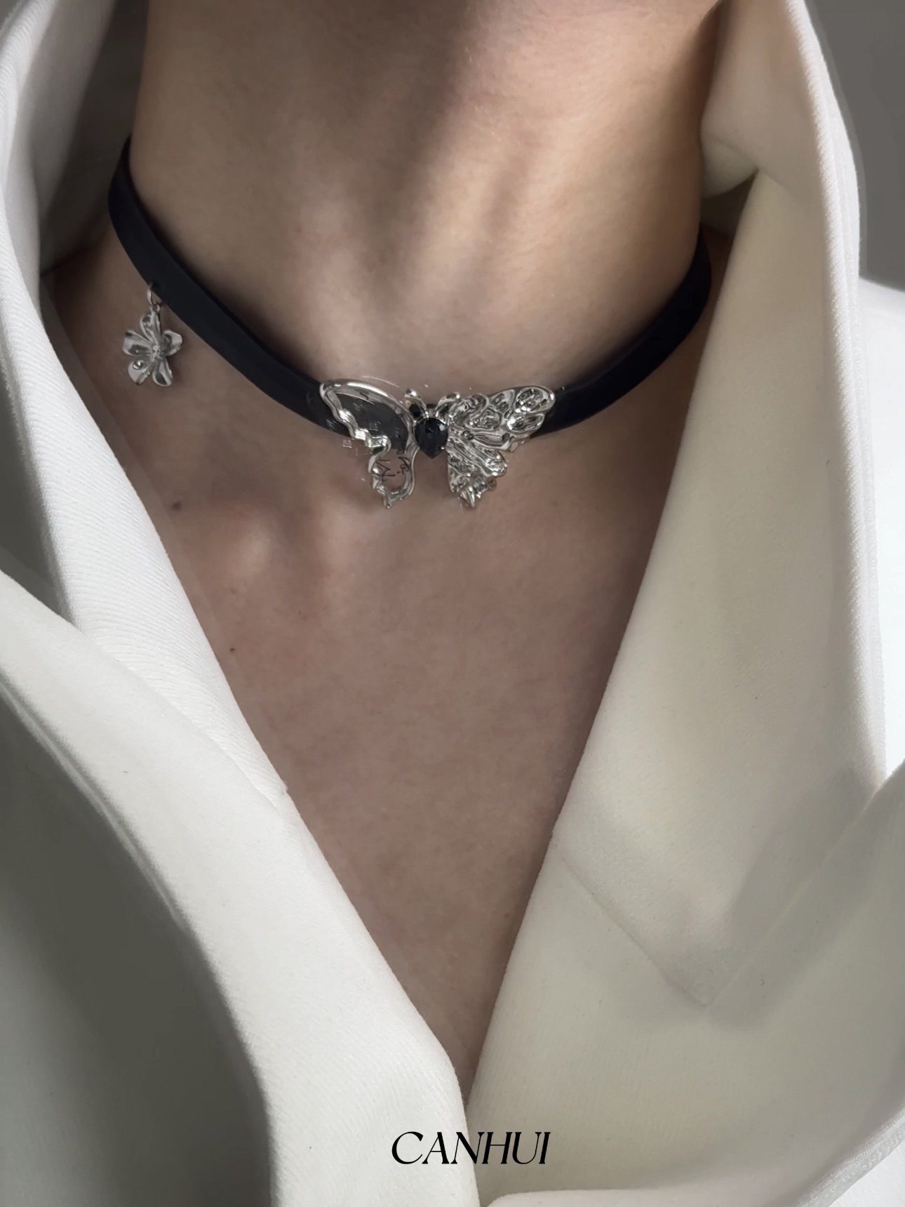 蝴蝶辣妹甜酷风锁骨链女可调节