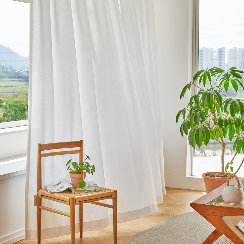【凉夏】点睛中式欧式现代简约轻奢高档方格纹理窗纱透光落地纱帘,居家布艺,定制窗帘,淘宝优惠券,粉丝福利购,淘宝优惠卷