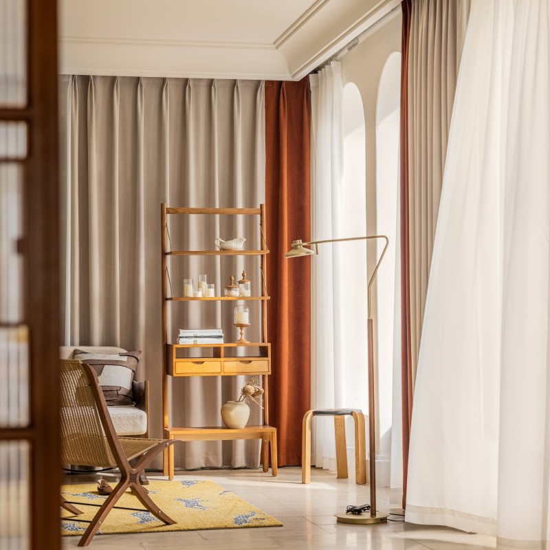 焦糖可可 点睛中式现代轻奢加厚高档雪尼尔仿羊绒人字纹遮光窗帘,居家布艺,定制窗帘,淘宝优惠券,粉丝福利购,淘宝优惠卷