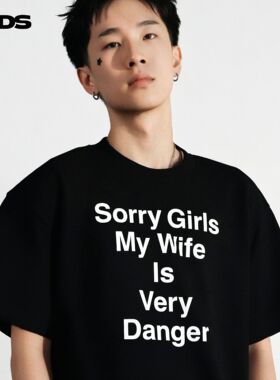 BADS美式趣味印花短袖T恤【Sorry Girls】纯棉宽松男2026新款短袖