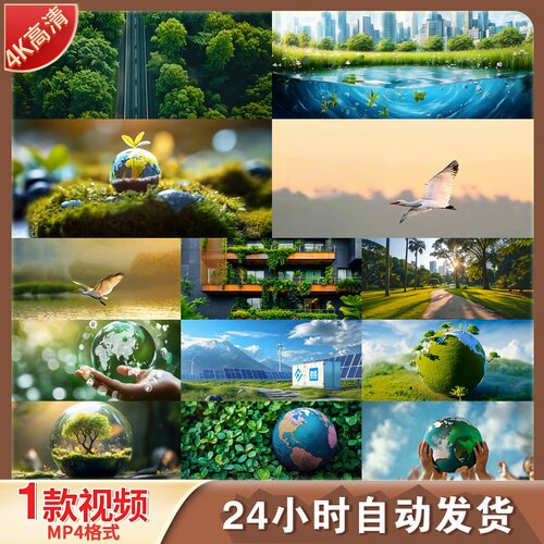 高清全国生态日环保地球家园青山绿水可持续生态自然视频素材