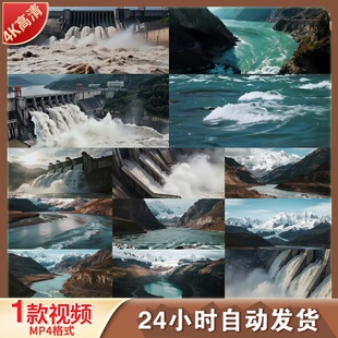 高清雅鲁藏布江墨脱水电站发电工程航拍实景4K超清无水印视频素材