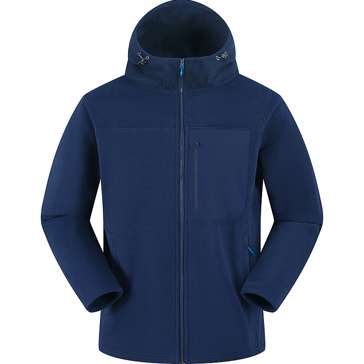 抓绒衣外套长袖开衫拉链男士25年秋冬新款连帽保暖亲肤摇粒绒上衣