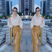 女气质轻奢百搭宽松白色显瘦上衣 漂亮衬衫 2024早秋新款 高级感时尚