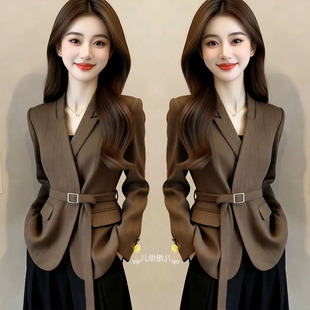 2026春季新款高级感气质职业西服外套女法式复古收腰显瘦百搭西装