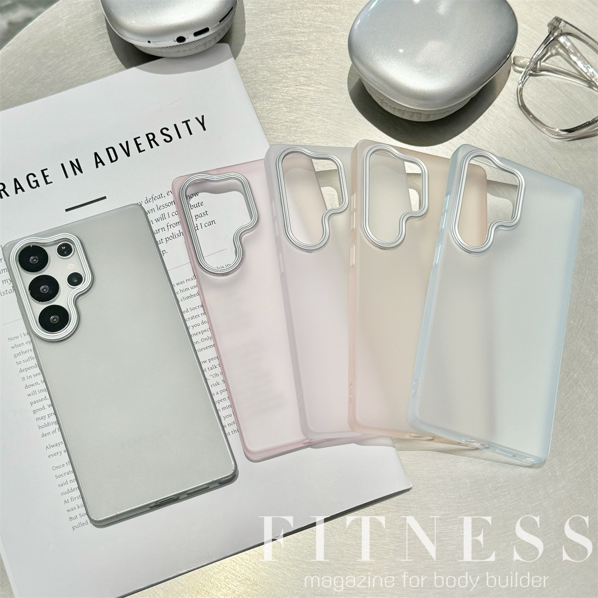 适用于三星手机壳肤感磨砂透明