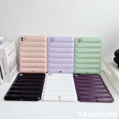 适用于iPadPro平板保护套 11寸2024 糖果色 羽绒服 气囊 Air5 10.9寸 6代 10.2寸 7 8 9 全包防摔 Mini6 4 5