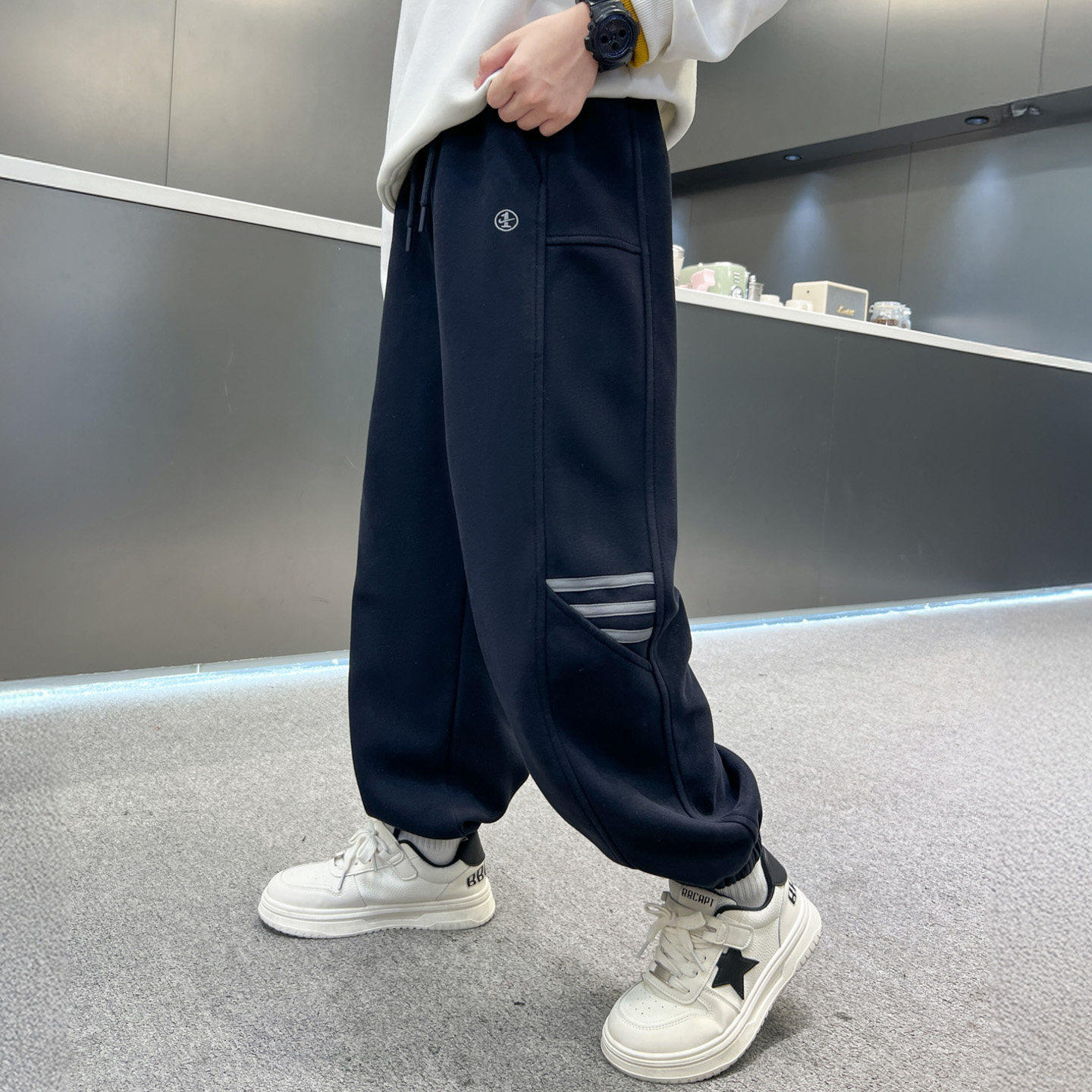 Jkids韩国男童裤子春秋2026新款儿童春季卫裤中大童运动裤春装潮