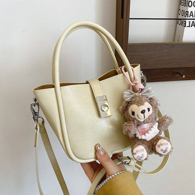 超火水桶包时尚高级感新款精致手提女式小包包2026百搭斜挎包夏天