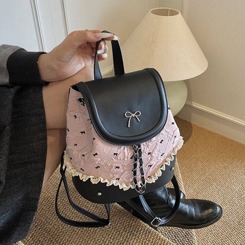 书包后背小众女式洋气新款精致迷你旅行2026出游双肩包百搭通勤包