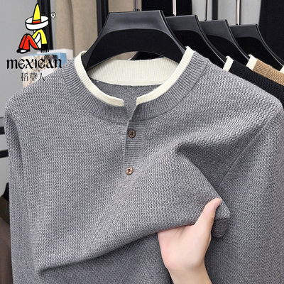 稻草人2025新款男士春秋款毛衣