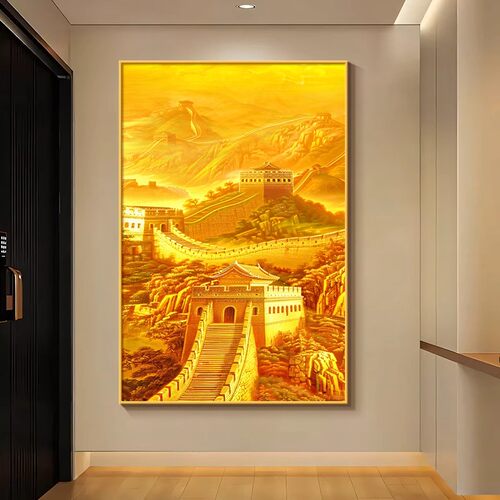 万里长城玄关装饰画高级感书房