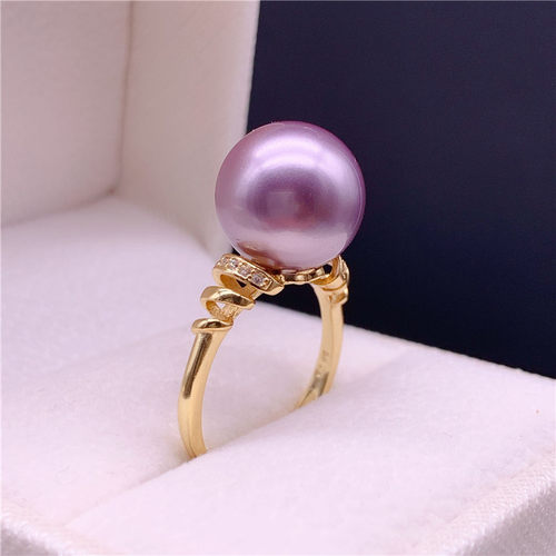 母贝925纯银饰品可调节珍珠戒指