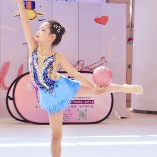 儿童艺术体操服装竞技健美比赛服艺术比赛服专业啦啦队比赛演出服