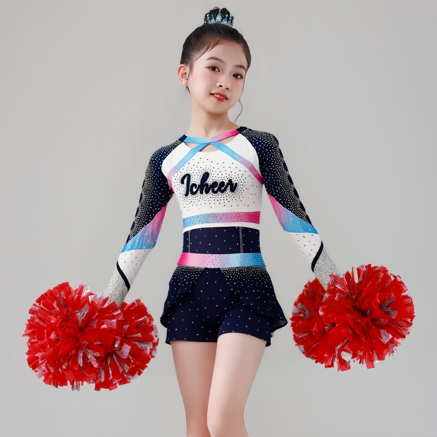 花球啦啦操比赛训练服装艺考啦啦队表演演出服装拉拉操儿童啦啦队