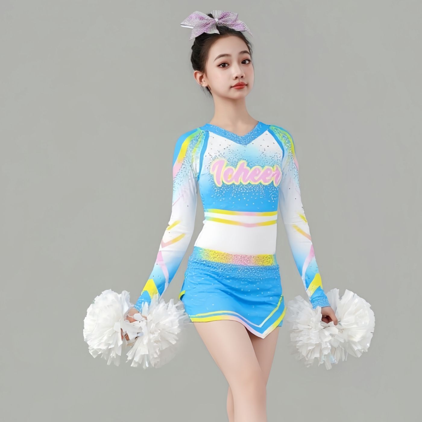 校园啦啦操比赛服装花球啦啦操表演服装啦啦队表演服装拉拉队服装