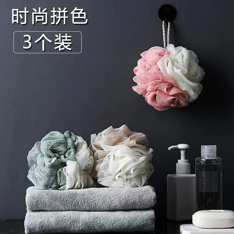 家用双色沐浴球浴花高档成人洗澡沐浴球