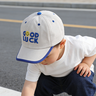 儿童棒球帽男童春夏款鸭舌帽宝宝刺绣防晒遮阳帽女童可爱太阳帽子