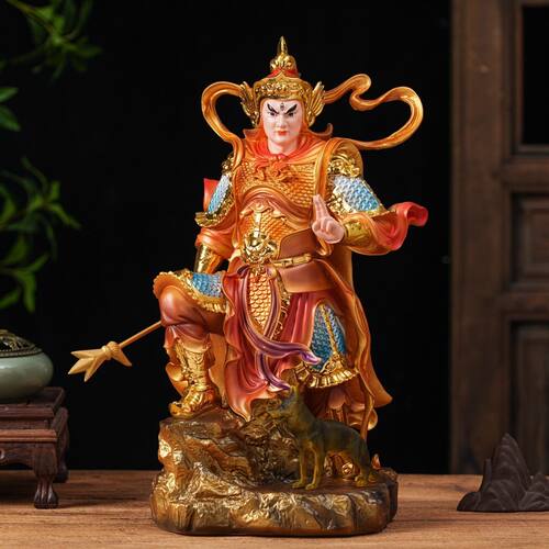 二郎神摆件杨戬菩萨护法佛像神像佛堂家用树脂供奉二朗神神像