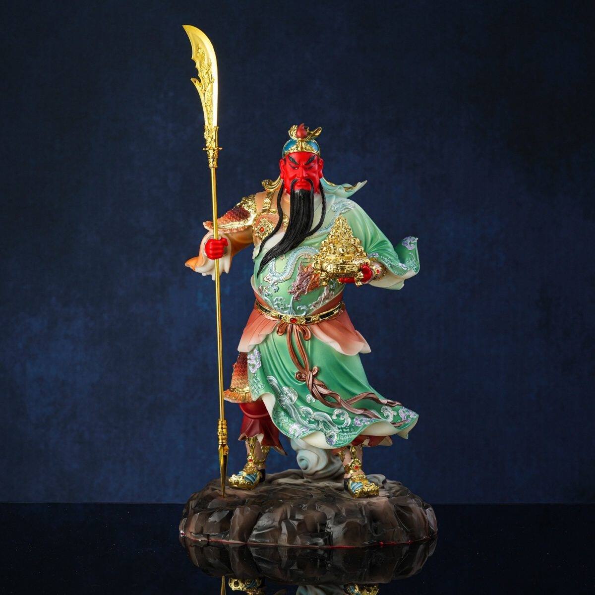 九龙关公神像武财神家用关羽财神爷关二爷店铺供奉摆件关公像
