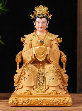 眼光娘娘神像树脂真身家用佛像供奉圣母明目元君像体居家摆件雕像