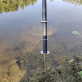 不锈钢渔具海竿海杆抛竿远投杆钓鱼垂钓简易双圈三角支架地插架杆