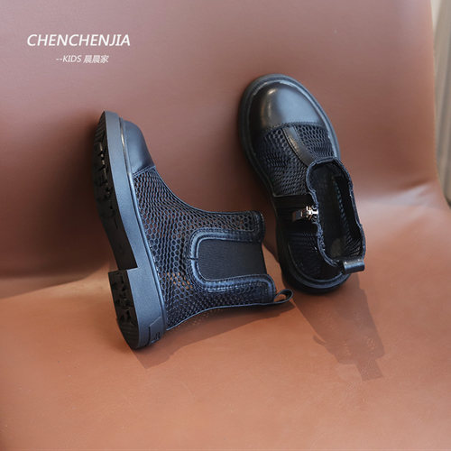 女童马丁靴儿童夏季韩版镂空网靴