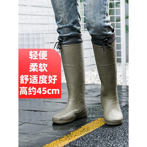 2025新款纯进口新型雨鞋软底不累脚超软学生上学暴雨专用耐磨雨靴