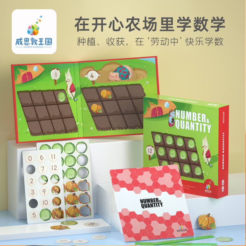 威思敦王国数学启蒙桌游儿童玩具思维训练磁力贴幼儿园礼物
