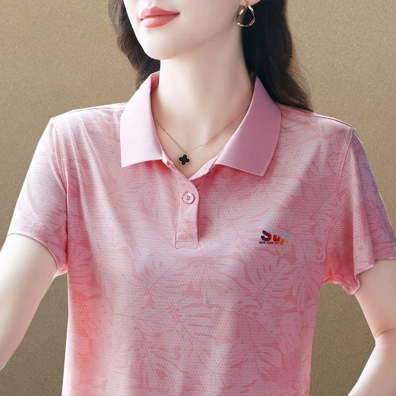 高档速干衣女士t恤短袖polo衫速干半袖体恤2023新款潮流网红爆款