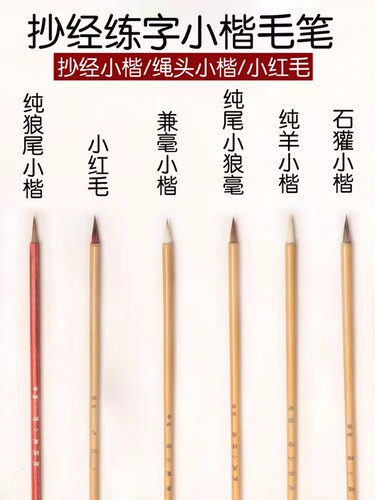 勾线楷书蝇头小楷抄经写经小红毛