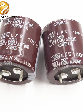 热卖黑金刚200V680UF 25X30插件牛脚电解电容 全新原装现货105度