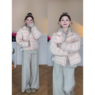 阔腿裤 高级感加厚保暖外套连帽针织衫 三件套 新款 冬季