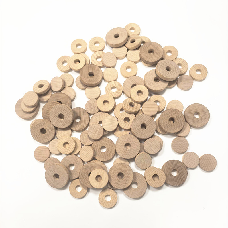 车载无火扩香木替换木片无味汽车通用精油香薰散香片圆形榉木香片