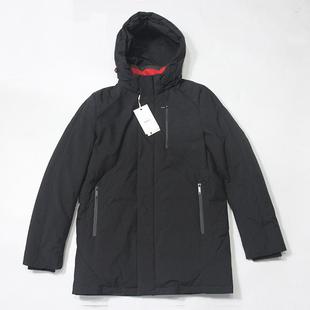 冬季男子90%绒羽绒服保暖简约商务通勤百搭中长款连帽拉链棉衣