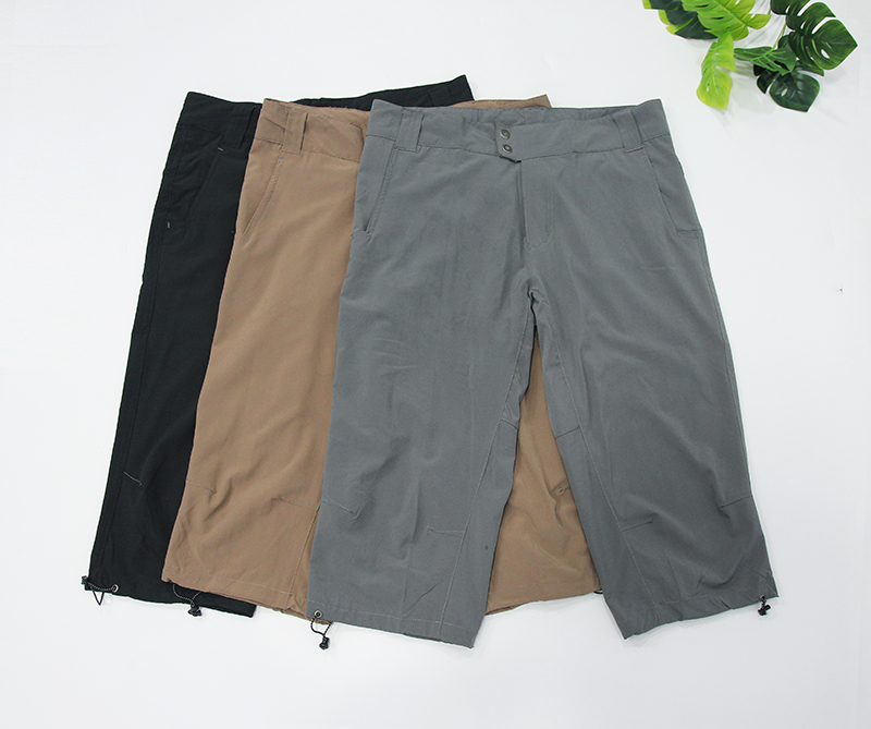 外贸欧美男士夏季户外多兜七分裤速干薄款野营垂钓宽松工装马裤