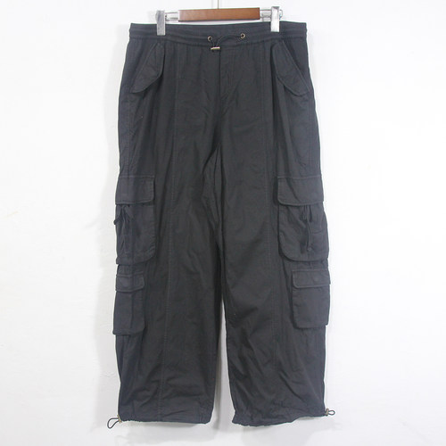 欧美单伞兵裤阔腿街舞嘻哈工装裤