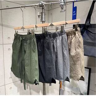 夏季男士裤外穿运动日系泡泡纱百搭宽松休闲速干短裤休闲裤K184