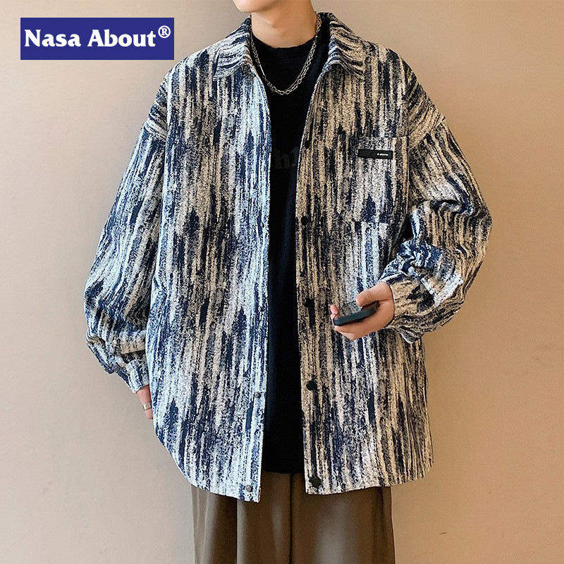 外套男士春季宽松潮牌上衣服男生春秋痞帅休闲工装夹克纯色宽松型